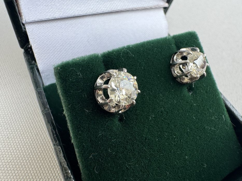 Cercei aur si diamante