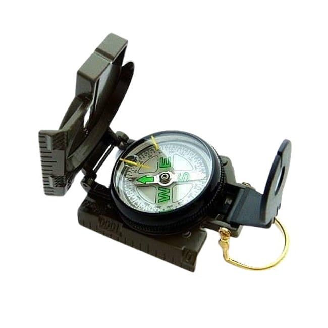 Busola metalica Depox®, World Seeker, 17 cm, lupa inclusa, verde