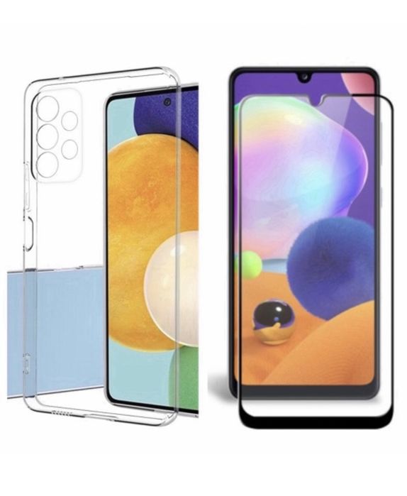 Folie Sticla 11D + Husa Silicon Slim Samsung A51/A52S/A53/A54/A55/A56