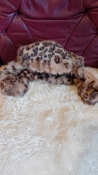 Ушанка естествена кожа  и косъм/58 см./