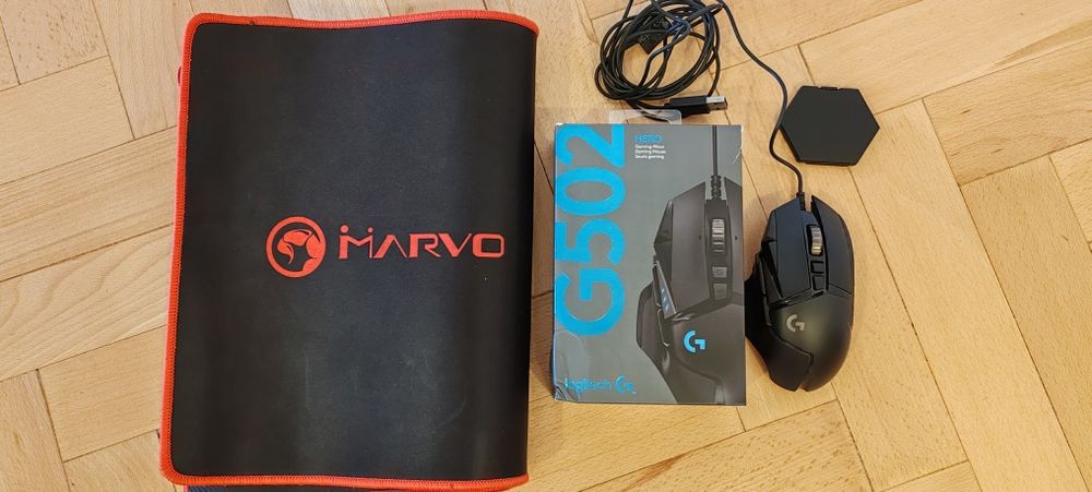 PACHET Mouse Logitech G502, mousepad, caști+boxe