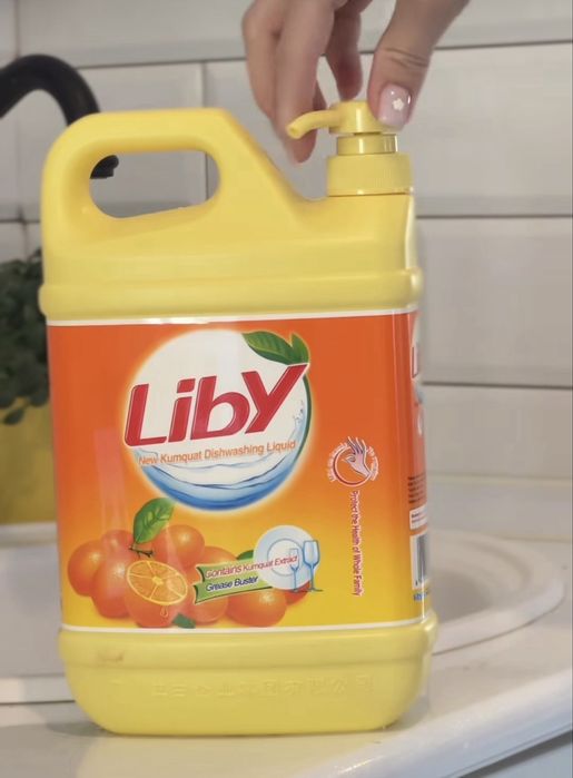 Liby — мощное средство для мытья посуды 1.5 литра