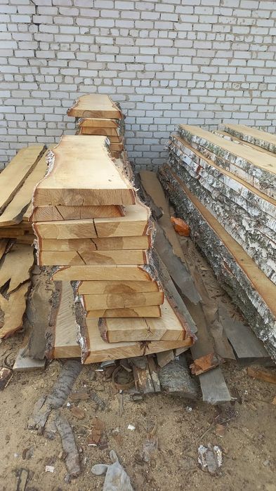Продам доска необрезная берёза