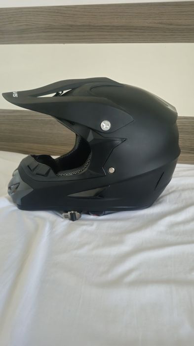 Casca mtb full face silvis, neagra, marine L (59-60cm)