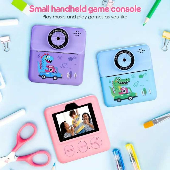 Детски фотоапарат с дисплей за моментни снимки Принтер камера 7 вида