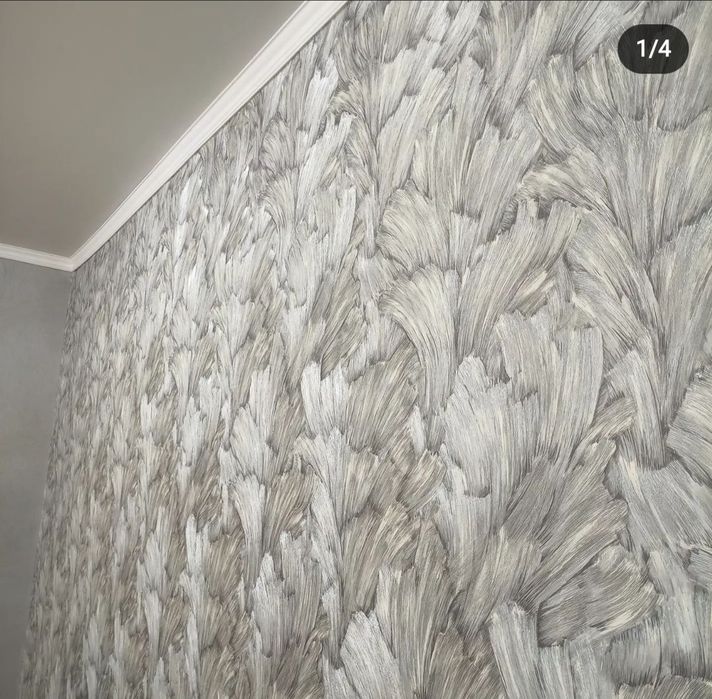 Поклейка обоев галтель Покраска