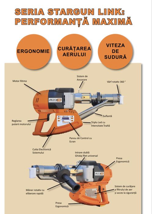 Extruder manual pentru termosudare plastic Ritmo Stargun link 20 nou