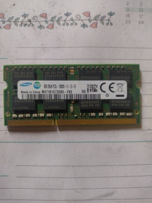 SO-dimm ddr3l Samsung 8 gb