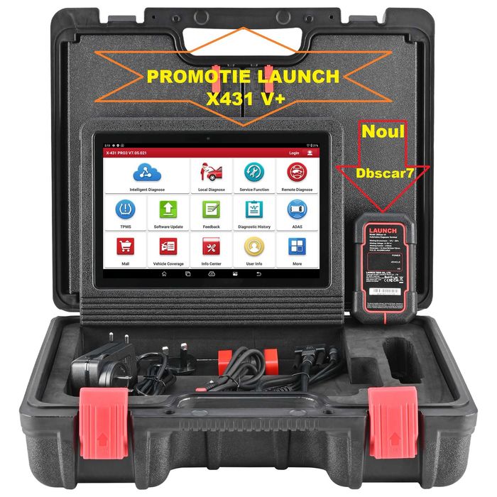 Original Kit Launch X431 V+ OBFCM Inclus, Tableta 4/64Gb, Tester Auto Profesional turisme si autoutilitare cu 2 ani update, licenta nelimitata, Harta