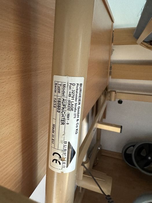 Pat electric medical Burmeierc, 4 motoare + bara de sprijin