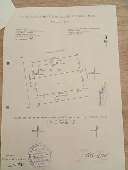 Vând teren +casă bătrânească