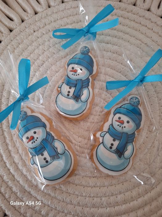 Коледни бисквитки с фонданов принт