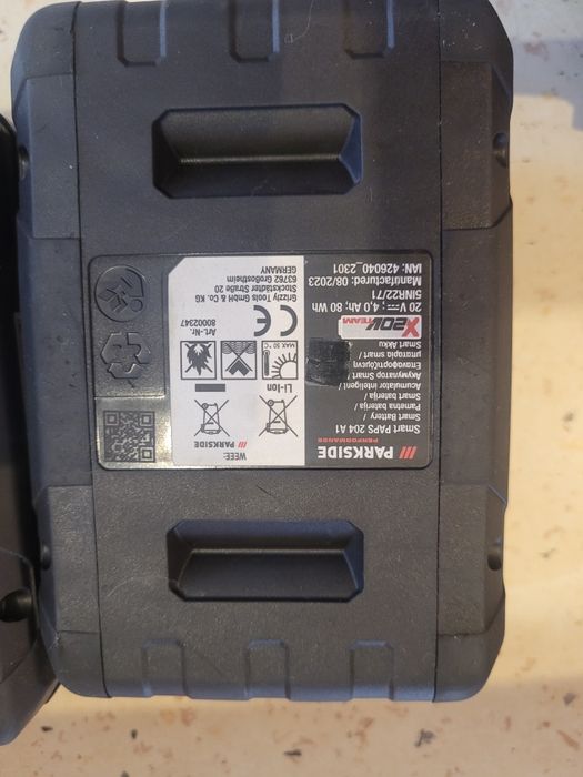 Батерии Parkside 20 волта 4 и 8 амперчаса