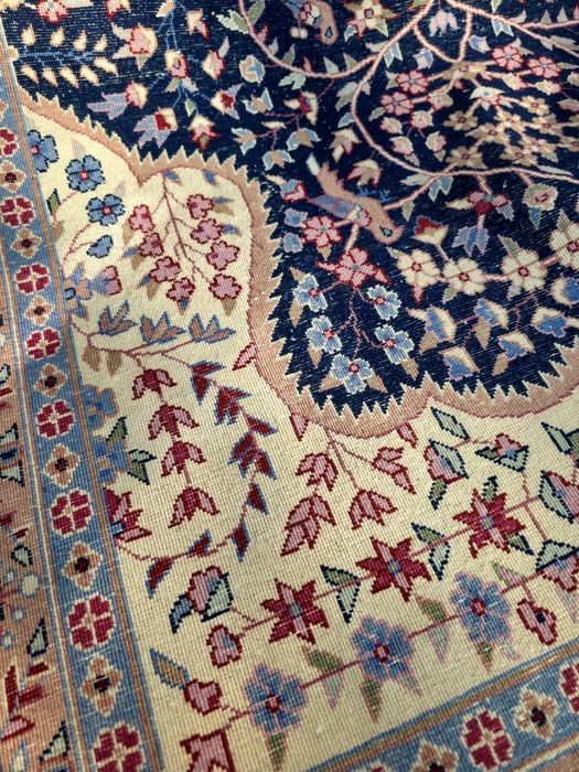 Covor persan stil Kirman țesut manual 197x140 cm – Lână pe bumbac