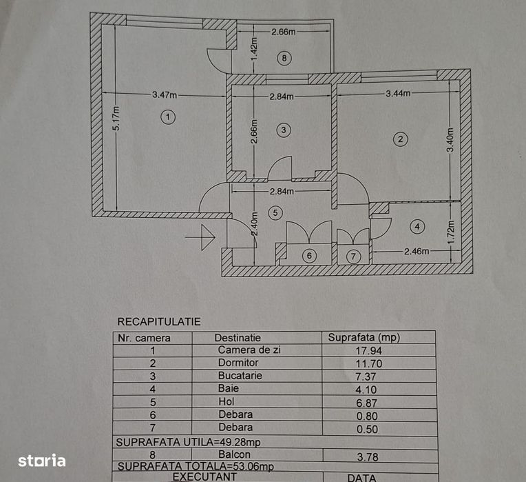 2 camere Popa Șapcă , Decomandat / Centrală , Amplasament DEOSEBIT !
