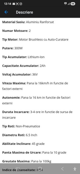 Pachet Hoverboard  6.5 inch cu Scaun comfort