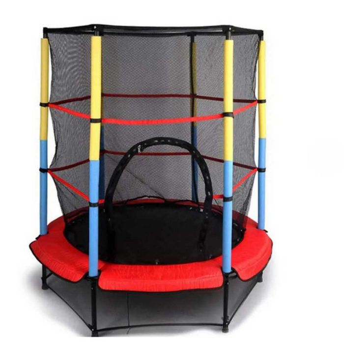 Детски Батут с вътрешна мрежа Byox - Hop, 4.5 FT, 140 cm, червен