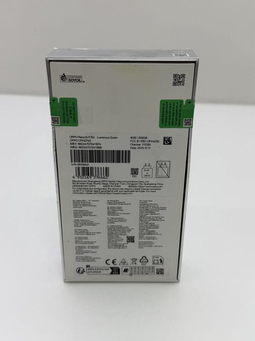 OPPO Reno14 F, Dual SIM, 8GB RAM, 256GB, 5G, Luminous Green - Nou