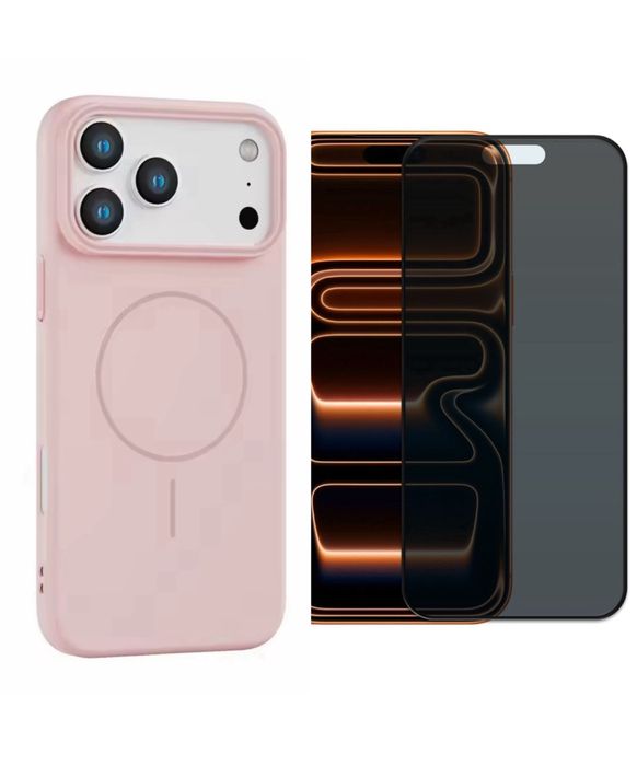 Husa Insertie Magnetica + Folie Sticla Iphone  16 17 AIR PRO MAX PLUS