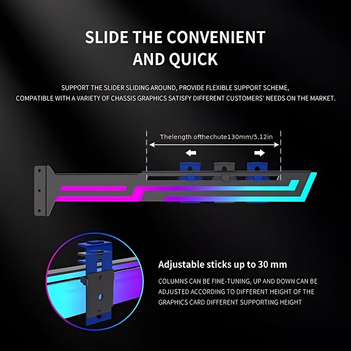 Стойка / Държач за видеокарта с ARGB