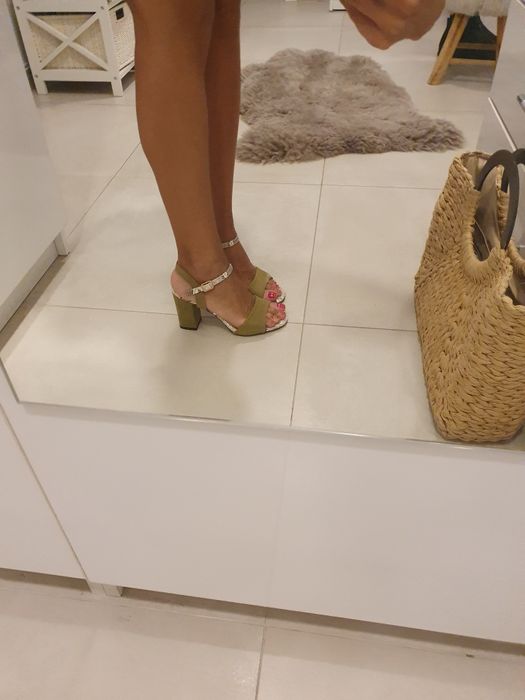 Sandale kaki si animal print 37