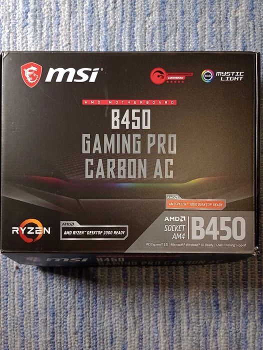 MSI B450 GAMING PRO CARBON WIFI +  Ryzen 5 5600G, шестядрен 3.9/4.4GHz