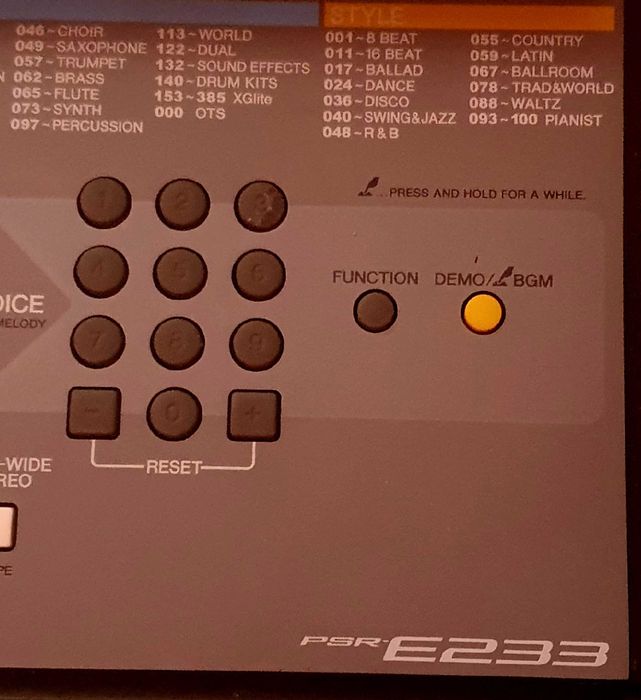 Синтезатор YAMAHA PSR-E233