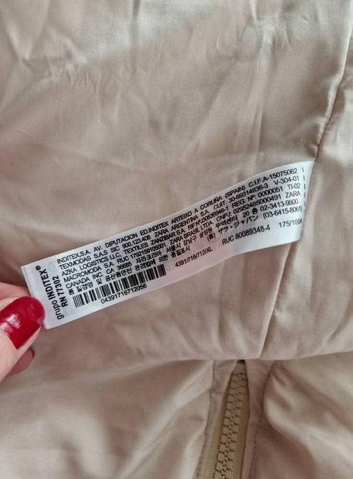 Zara Extralong puffer XL, Impecabil