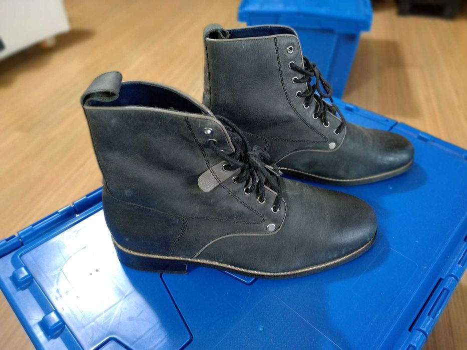 Ghete din piele negru Maison Heritage barbati marimea 45
