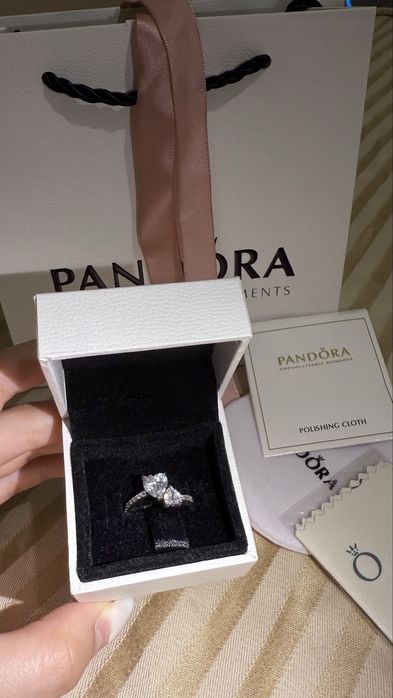 Набор из браслета и кольца «Pandora»