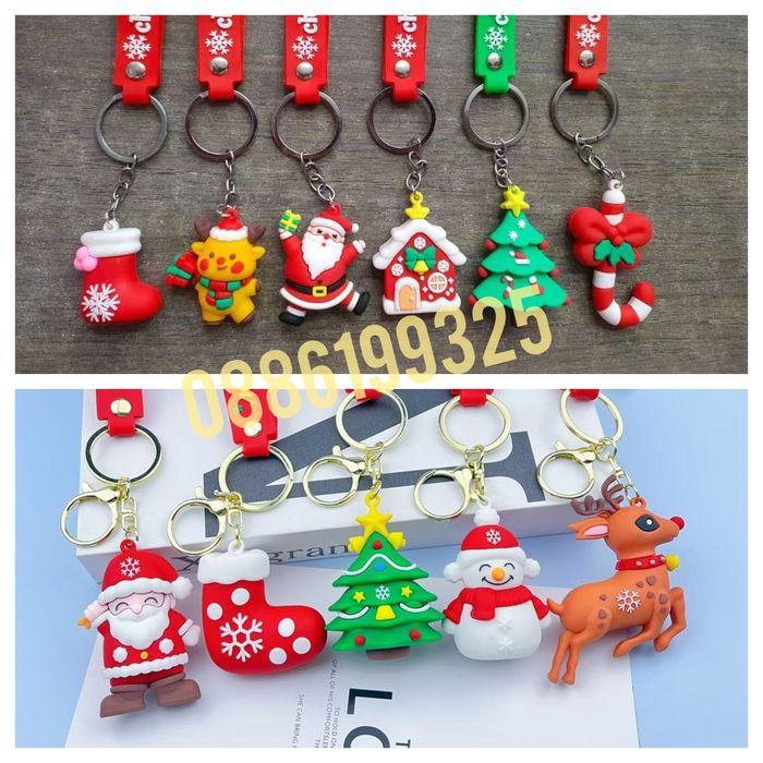 Коледни ключодържатели – Дядо Коледа, елен, снежен човек, елха и др.