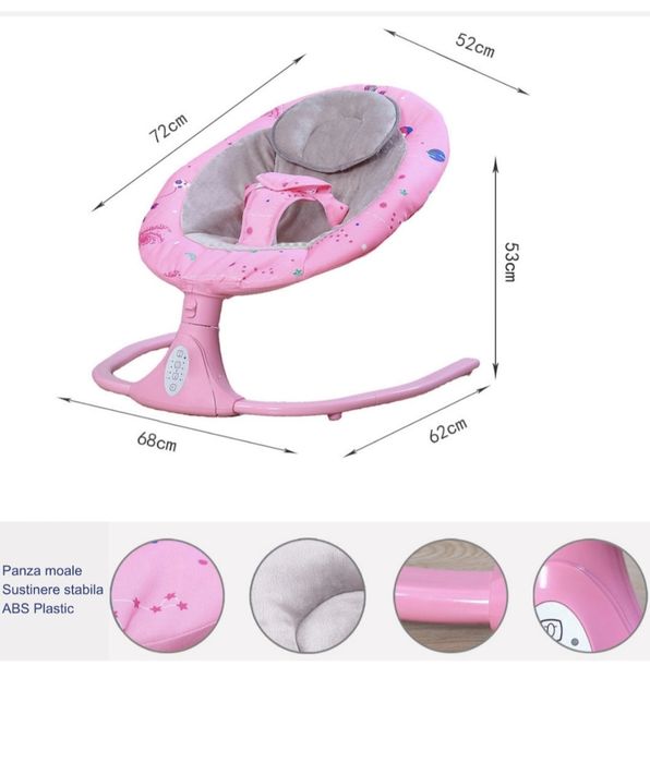Leagan electric multifunctional pentru bebelusi, VisionHub