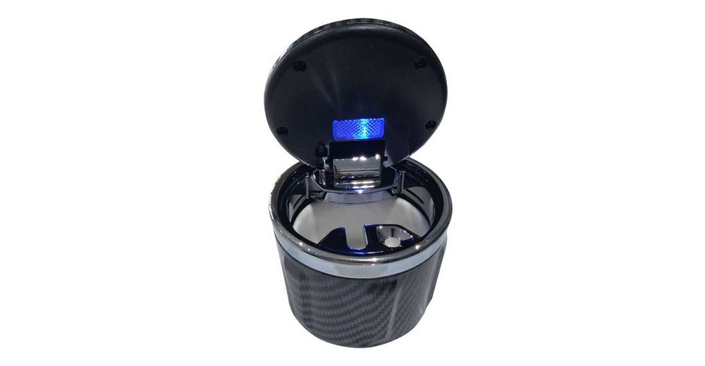 Пепелник за автомобил с диод Х3/277 - карбон