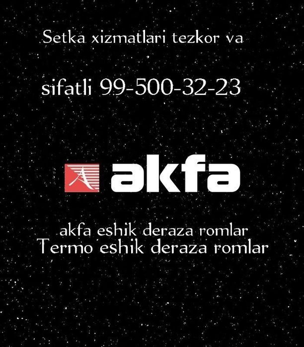 Akfa xizmatlari.