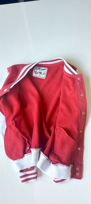 Jacheta varsity colegiu Reflex marimea S / M rosie calduroasa bumbac