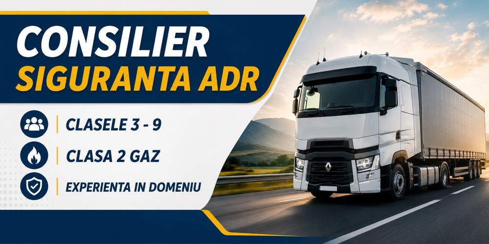 Consilier Siguranta ADR clasa 2 Gaz - clasele 3-9