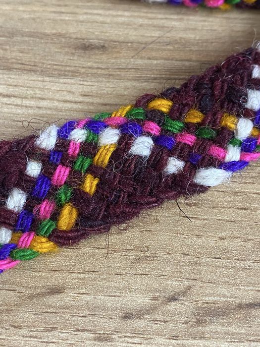 Вълнен ръчно плетен автентичен колан/ възли /