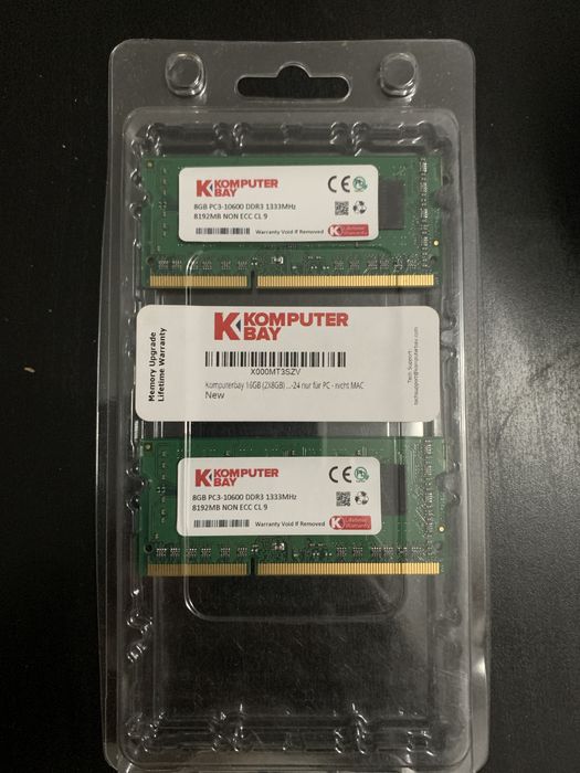 Kit Memorii RAM DDR3 laptop Komputer Bay 16GB (2x8GB) 1333 MHz CL9