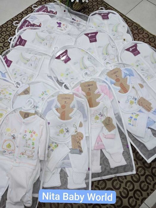 Yangi tug‘ilgan chaqaloqlar uchun 7 talik komplekt nabor