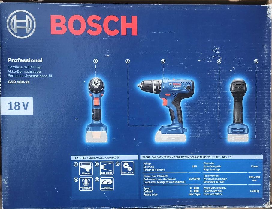 Bosch Filetanta profesională GSR18V-21