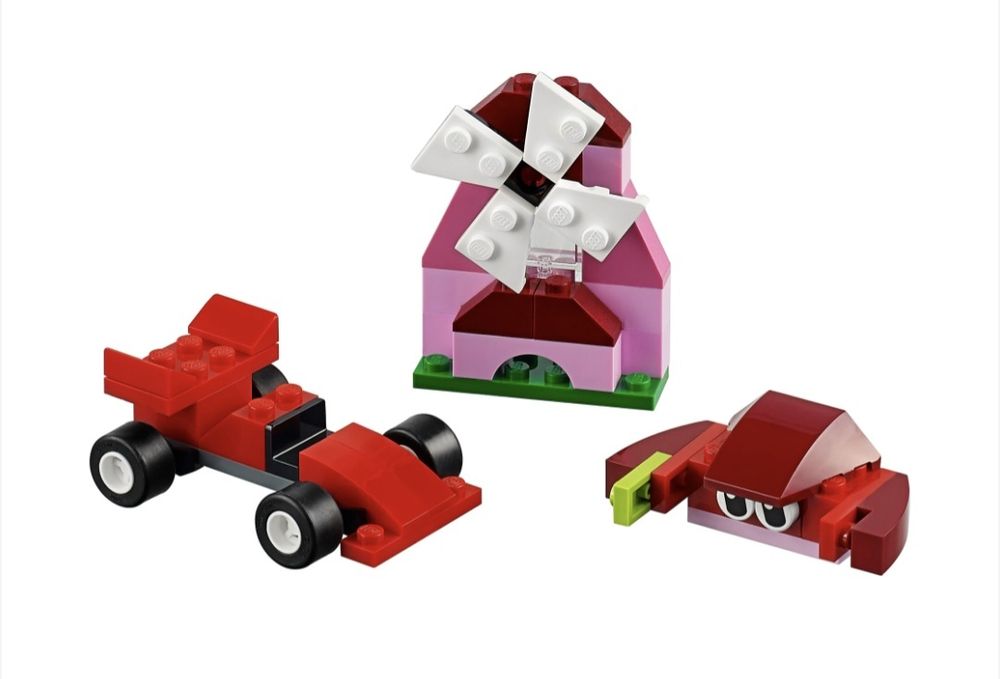 Lego 10707 Classic - Червени строителни блокчета в кутия