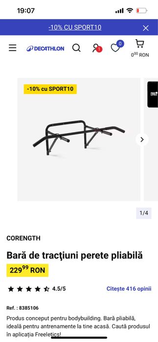 Bara tractiune decathlon