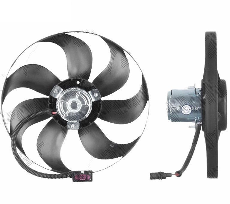 GMV radiator Electroventilator Audi A3 1996-2003; TT Skoda Octavia 1996-2010; Fabia 1999-2007; Seat Toledo 1999-2005; Leon 1999-2005; Vw Bora Golf 4 1J0959455F; 250/6W ; 345mm; cu 3 pini ;