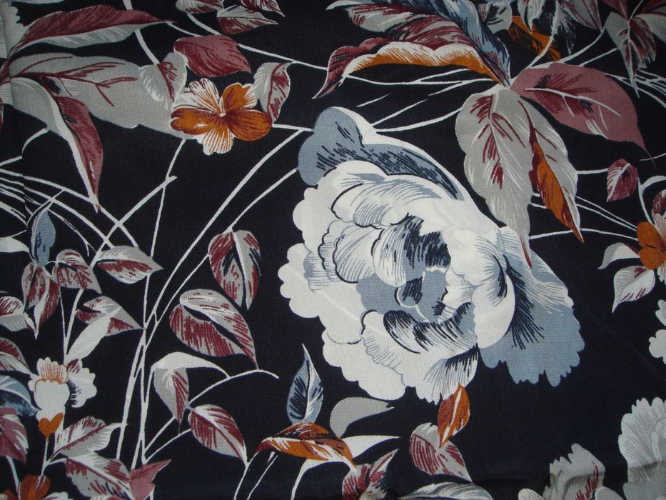 Крепдешин Натуральный Шелк СССР 4 метра на 70 см Удивительный Цветы