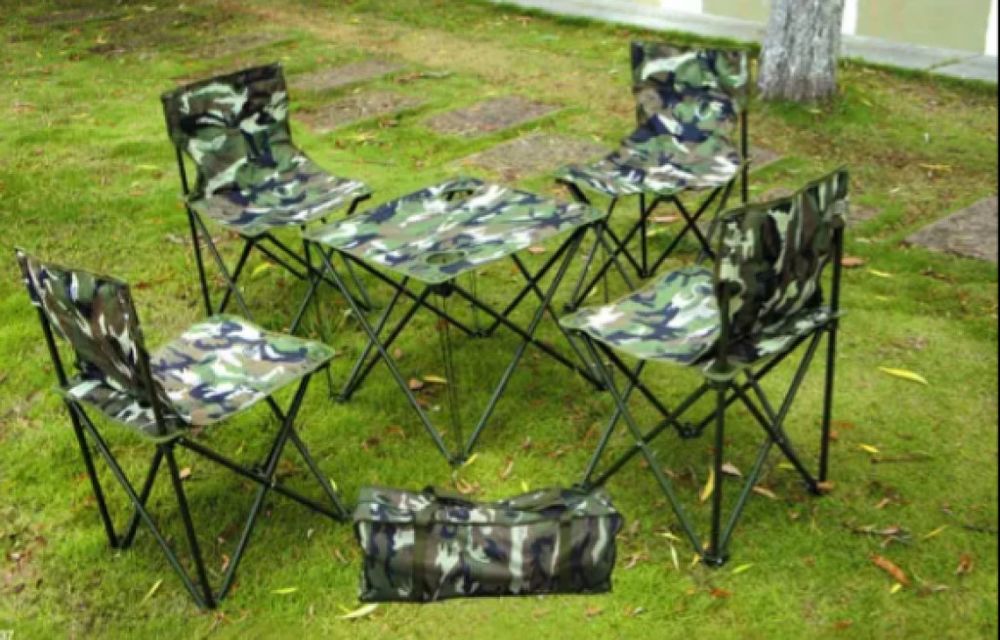 Рибарски комплект, маса със столове