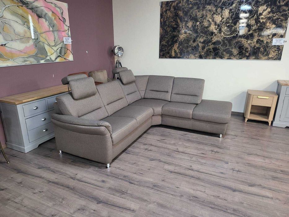 ПРОМОЦИЯ!!!Светло кафяв ъглов диван от плат