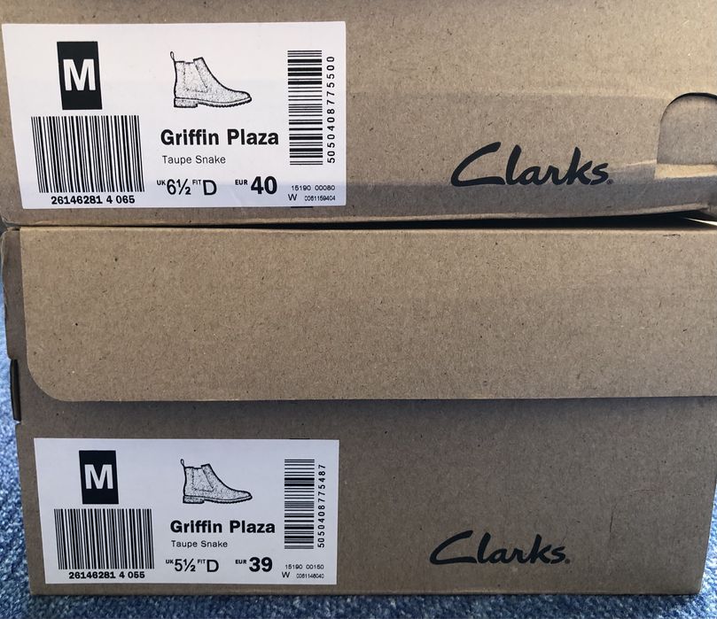CLARKS Griffin Plaza ОРИГИНАЛНИ дамски боти/челси 39/25см