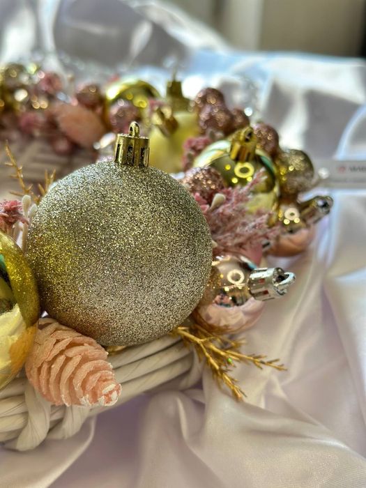 Новогодний декор, венок ручной работы