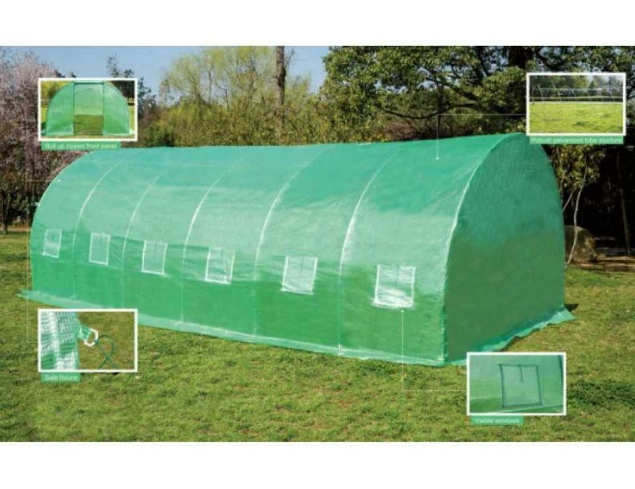 Сглобяема оранжерия - парник с 2 врати и UV защита 180-ГРАМА НА КВ.М.