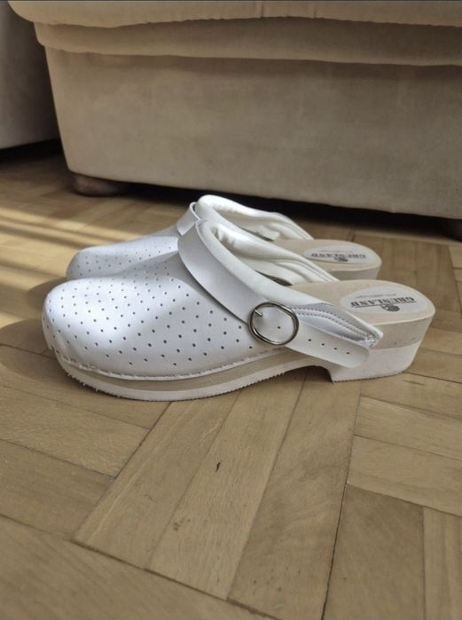 Papuci / Saboti ortopedici medicali Grünland, Lemn + Piele, Marime 40